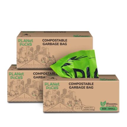 Compostable Garbage Bags -Small (17*19 inches) - Pack of 3